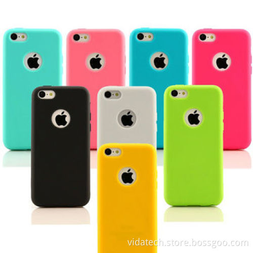 Flip TPU case cover for iPhone 5C, semi-transparent, manufacturer